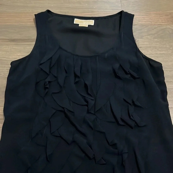 Michael Michael Kors Navy Sleeveless Tank Blouse. Silk. - Picture 1 of 6
